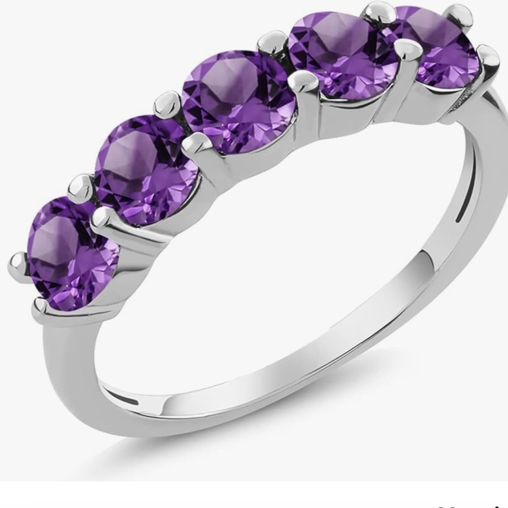 Gemstone King Sterling Silver Amethyst Ring (1.25 ctw)